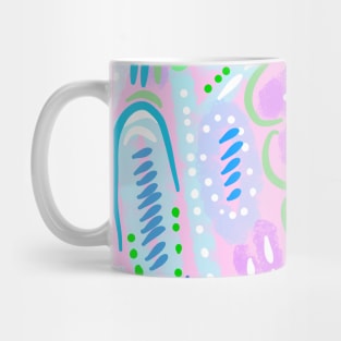 Pastel colors with shapes and numbers modern art expressionalism Mug